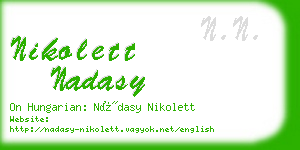 nikolett nadasy business card